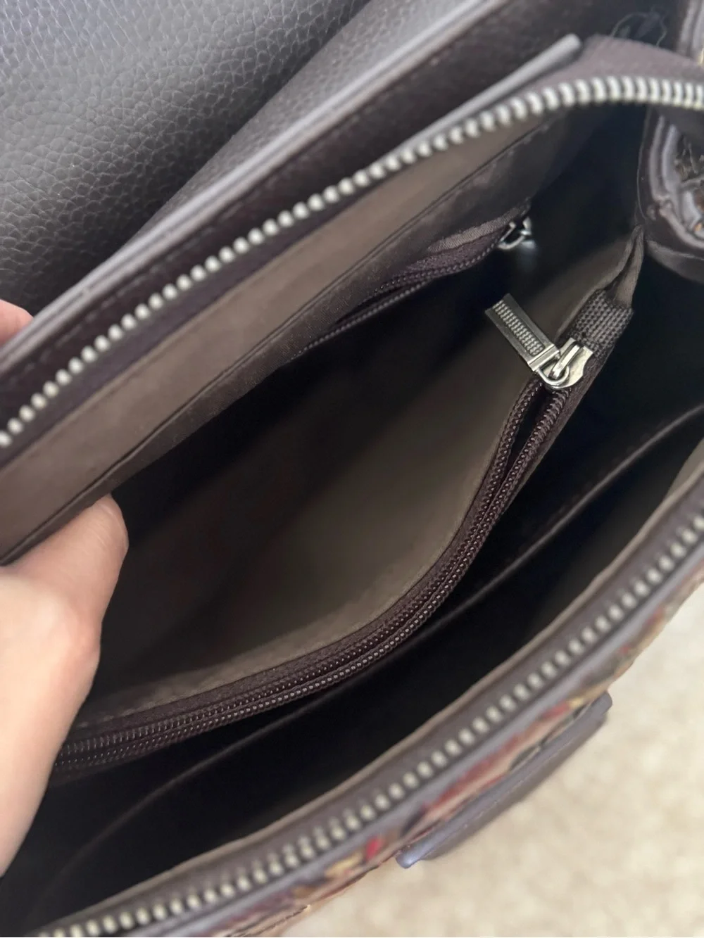 Artisan Embossed Floral Leather handbag
